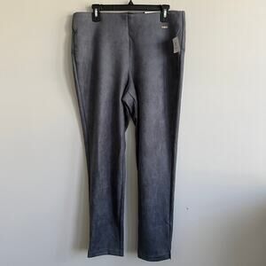 Rafaella Comfort Slim Leg Pull On Pants Grey 14 NWT